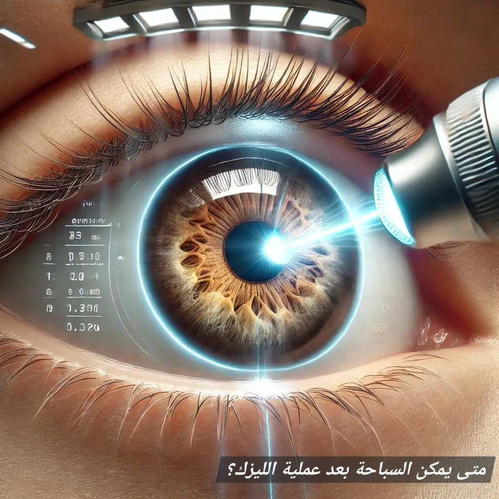 متى يمكن السباحة بعد عملية الليزك؟


